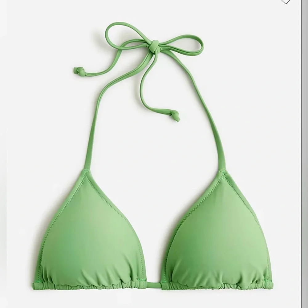 J.CREW Green Bikini Top, size CXS NWT